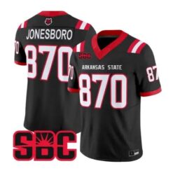 Jonesboro Jersey #870 Arkansas State Red Wolves 2026 All Stitched by My Store NCAA Football Jerseys