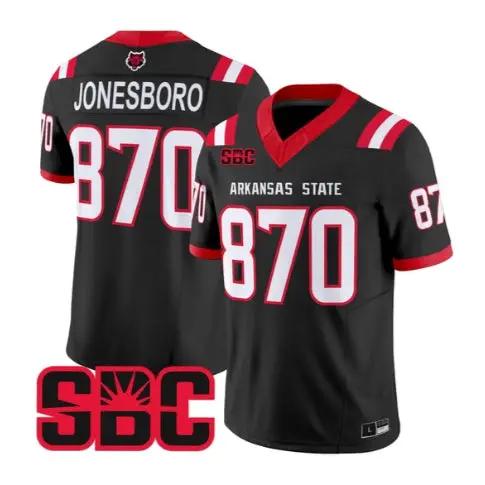 Jonesboro Jersey #870 Arkansas State Red Wolves 2026 All Stitched by My Store NCAA Football Jerseys