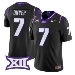 Jordan Dwyer Jersey #7 TCU Horned Frogs 2026 Vapor Limited Football Stitched by My Store NCAA Football Jerseys