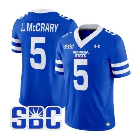 Lanear McCrary Jr Jersey #5 Georgia State Panthers 2026 Stitched by My Store NCAA Football Jerseys