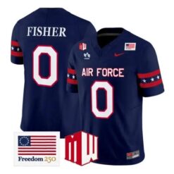 Luke Fisher Jersey #0 Air Force Falcons 2026 Freedom 250 Vapor Stitched by My Store NCAA Football Jerseys