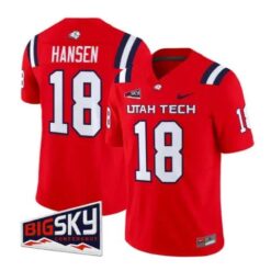 Luke Hansen Jersey #18 Utah Tech Trailblazers 2026 All Stitched by My Store NCAA Football Jerseys