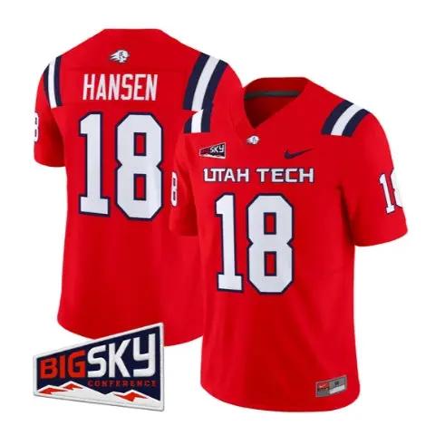 Luke Hansen Jersey #18 Utah Tech Trailblazers 2026 All Stitched by My Store NCAA Football Jerseys