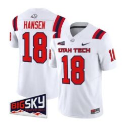 Luke Hansen Jersey #18 Utah Tech Trailblazers 2026 All Stitched by My Store NCAA Football Jerseys