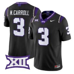 Max Carroll Jersey #3 TCU Horned Frogs 2026 Vapor Limited Football Stitched by My Store NCAA Football Jerseys