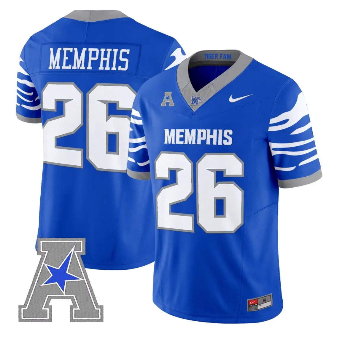 Memphis Jersey #26 Memphis Tigers 2026 Vapor Limited Stitched by My Store NCAA Football Jerseys