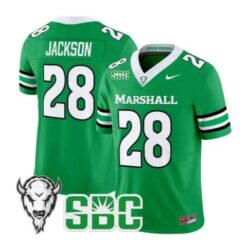 Mickey Jackson Jersey #28 Marshall Thundering Herd Stitched by My Store NCAA Football Jerseys