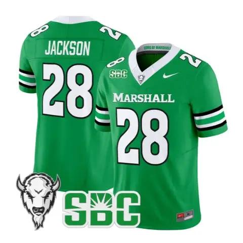 Mickey Jackson Jersey #28 Marshall Thundering Herd Stitched by My Store NCAA Football Jerseys