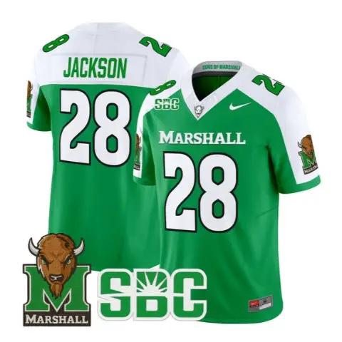 Mickey Jackson Jersey #28 Marshall Thundering Herd Stitched by My Store NCAA Football Jerseys