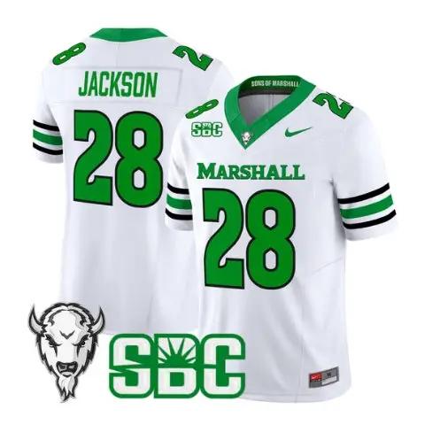 Mickey Jackson Jersey #28 Marshall Thundering Herd Stitched by My Store NCAA Football Jerseys