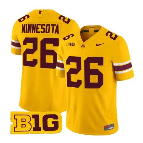 Minnesota Jersey #26 Minnesota Golden Gophers 2026 Stitched by My Store NCAA Football Jerseys