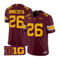 Minnesota Jersey #26 Minnesota Golden Gophers 2026 Stitched by My Store NCAA Football Jerseys