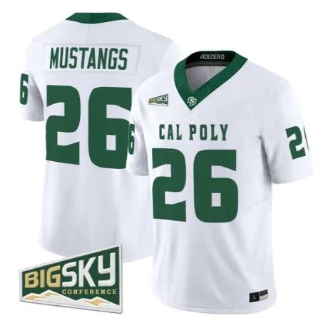 Mustangs Jersey #26 Cal Poly Mustangs 2026 Vapor All Stitched by My Store NCAA Football Jerseys