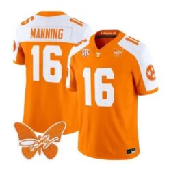 Peyton Manning Jersey #16 Tennessee Volunteers 2026 Stitched by My Store NCAA Football Jerseys
