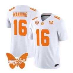 Peyton Manning Jersey #16 Tennessee Volunteers 2026 Stitched by My Store NCAA Football Jerseys