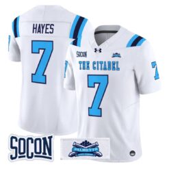 Quentin Hayes Jersey #7 The Citadel Bulldogs 2026 Vapor Limited Stitched by My Store NCAA Football Jerseys