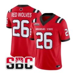 Red Wolves Jersey #26 Arkansas State Red Wolves 2026 Stitched by My Store NCAA Football Jerseys