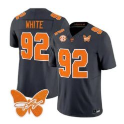 Reggie White Jersey #92 Tennessee Volunteers 2026 Stitched by My Store NCAA Football Jerseys