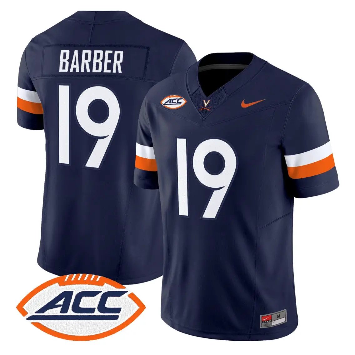 Rondé Barber Jersey #19 Virginia Cavaliers 2026 Vapor Limited Stitched by My Store NCAA Football Jerseys