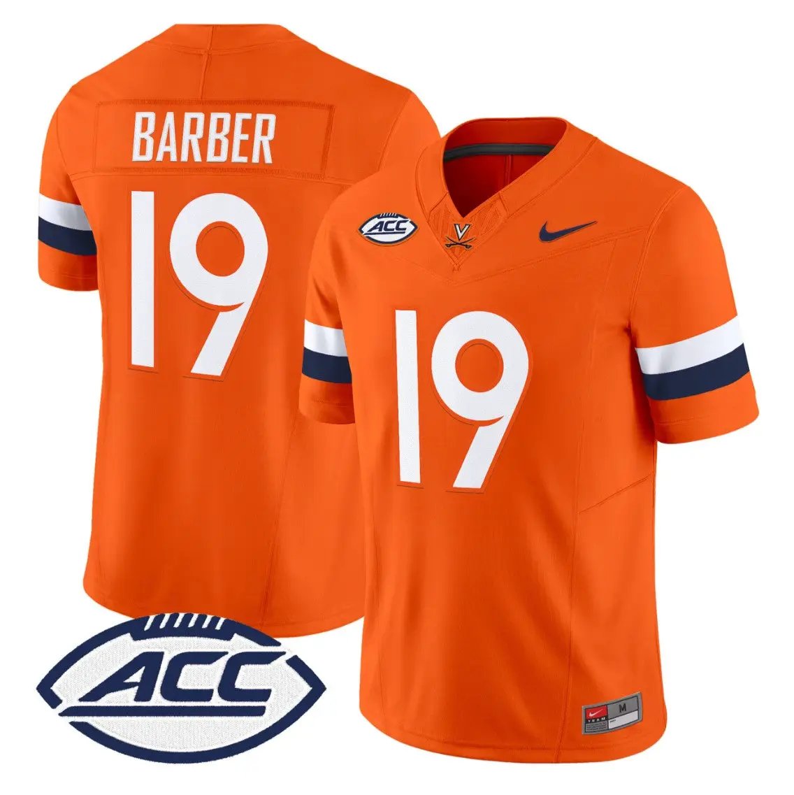 Rondé Barber Jersey #19 Virginia Cavaliers 2026 Vapor Limited Stitched by My Store NCAA Football Jerseys