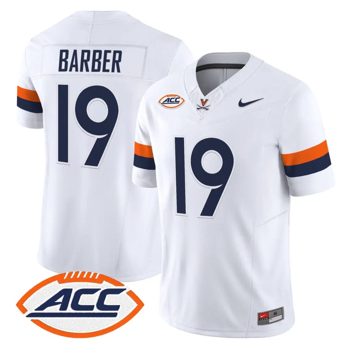 Rondé Barber Jersey #19 Virginia Cavaliers 2026 Vapor Limited Stitched by My Store NCAA Football Jerseys