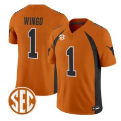 Ryan Wingo Jersey #1 Texas Longhorns 1990 Throwback 2026 Vapor Limited Stitched by My Store NCAA Football Jerseys