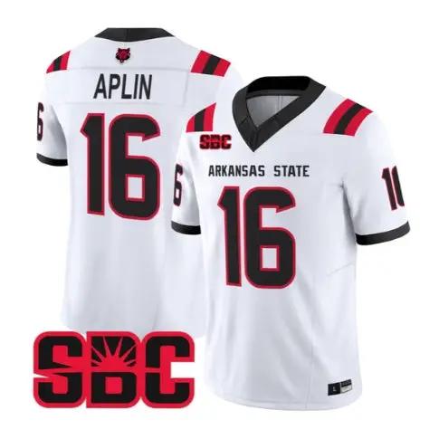 Ryan Aplin Jersey #16 Arkansas State Red Wolves 2026 Stitched by My Store NCAA Football Jerseys