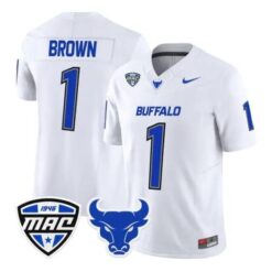 SaVeon Brown Jersey #1 Buffalo Bulls 2026 All Stitched by My Store NCAA Football Jerseys