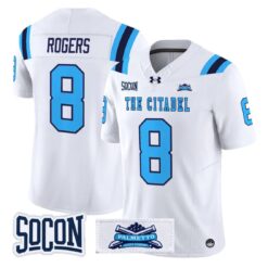 Savionne Rogers Jersey #8 The Citadel Bulldogs 2026 Vapor Limited Stitched by My Store NCAA Football Jerseys