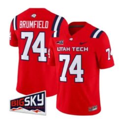 Scott Brumfield Jersey #74 Utah Tech Trailblazers 2026 Stitched by My Store NCAA Football Jerseys