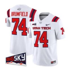Scott Brumfield Jersey #74 Utah Tech Trailblazers 2026 Stitched by My Store NCAA Football Jerseys