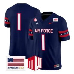 Team Jersey #1 Air Force Falcons 2026 Freedom 250 Limited All Stitched by My Store NCAA Football Jerseys