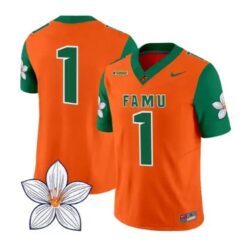 Team Jersey #1 Florida A&M Rattlers Orange Blossom Classic Stitched by My Store NCAA Football Jerseys