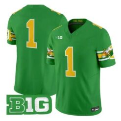 Team Jersey #1 Oregon Ducks Mighty Oregon 1984 Throwback Stitched Green by My Store NCAA Football Jerseys