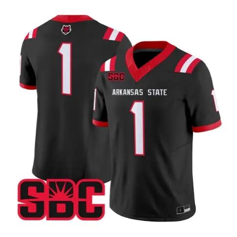 Team Jersey #1 Arkansas State Red Wolves 2026 Vapor All Stitched by My Store NCAA Football Jerseys