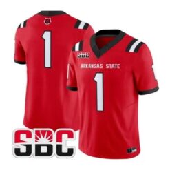 Team Jersey #1 Arkansas State Red Wolves 2026 Vapor All Stitched by My Store NCAA Football Jerseys