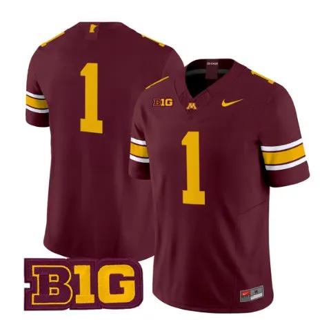Team Jersey #1 Minnesota Golden Gophers 2026 All Stitched by My Store NCAA Football Jerseys