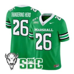 Thundering Herd Jersey #26 Marshall Thundering Herd Stitched by My Store NCAA Football Jerseys