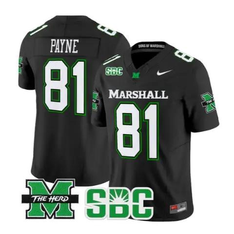 Toby Payne Jersey #81 Marshall Thundering Herd All Stitched by My Store NCAA Football Jerseys