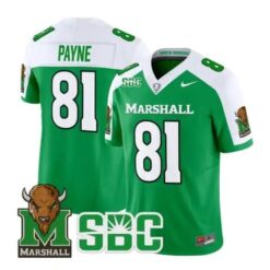 Toby Payne Jersey #81 Marshall Thundering Herd All Stitched by My Store NCAA Football Jerseys