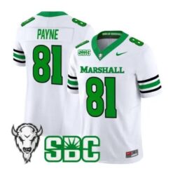 Toby Payne Jersey #81 Marshall Thundering Herd All Stitched by My Store NCAA Football Jerseys