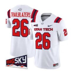 Trailblazers Jersey #26 Utah Tech Trailblazers 2026 All Stitched by My Store NCAA Football Jerseys