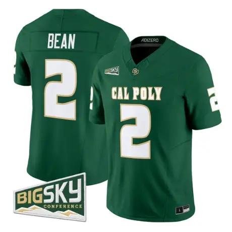 Troy Bean Jersey #2 Cal Poly Mustangs 2026 Vapor All Stitched by My Store NCAA Football Jerseys