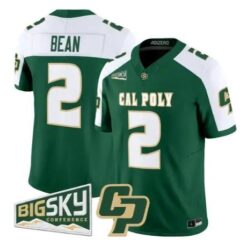 Troy Bean Jersey #2 Cal Poly Mustangs 2026 Vapor All Stitched by My Store NCAA Football Jerseys