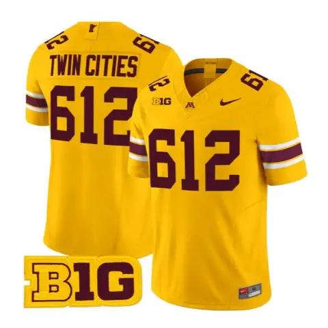 Twin Cities Jersey #612 Minnesota Golden Gophers 2026 Stitched by My Store NCAA Football Jerseys