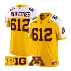 Twin Cities Jersey #612 Minnesota Golden Gophers 2026 Stitched by My Store NCAA Football Jerseys