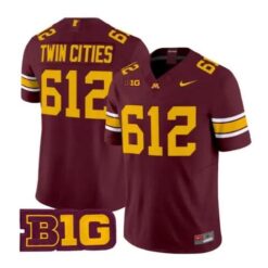 Twin Cities Jersey #612 Minnesota Golden Gophers 2026 Stitched by My Store NCAA Football Jerseys