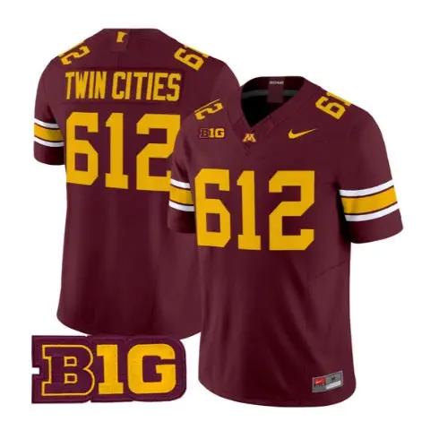Twin Cities Jersey #612 Minnesota Golden Gophers 2026 Stitched by My Store NCAA Football Jerseys