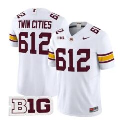 Twin Cities Jersey #612 Minnesota Golden Gophers 2026 Stitched by My Store NCAA Football Jerseys
