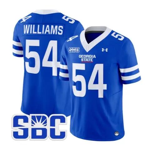 Tyhler Williams Jersey #54 Georgia State Panthers 2026 Stitched by My Store NCAA Football Jerseys